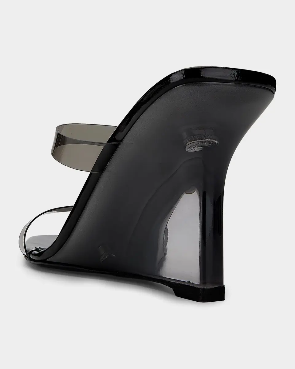 Stuart Weitzman Vinnie 100MM Lucite Wedge Sandals | Thumbnail 2 Stuart Weitzman Vinnie 100MM Lucite Wedge Sandals | Thumbnail 2
