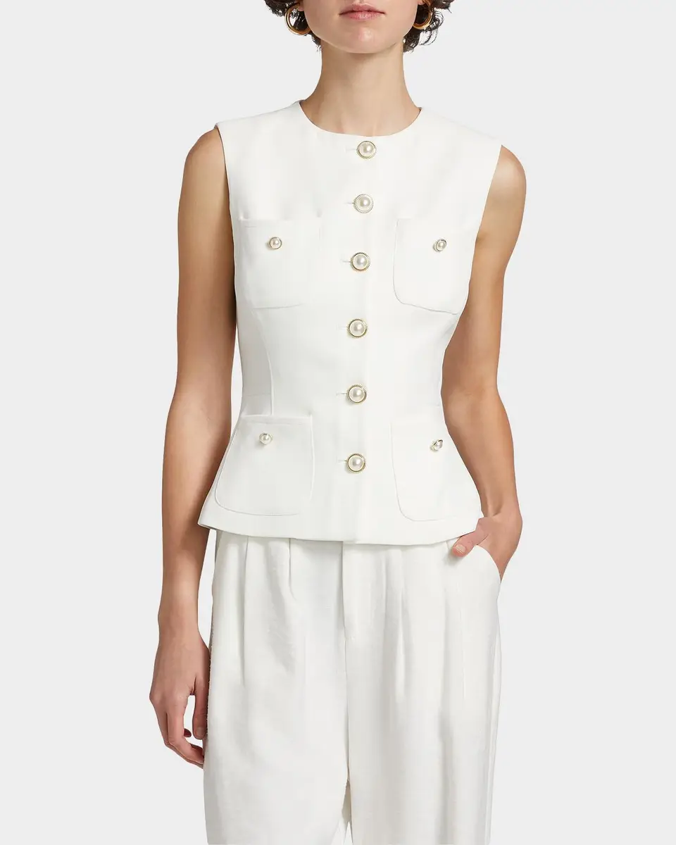 Generation Love Susanna Stretch Crepe Vest | Thumbnail 4