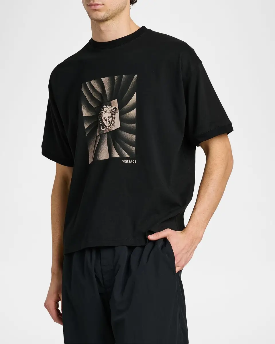Versace Jeans Couture Medusa Cotton T-Shirt | Thumbnail 6 Versace Jeans Couture Medusa Cotton T-Shirt | Thumbnail 6