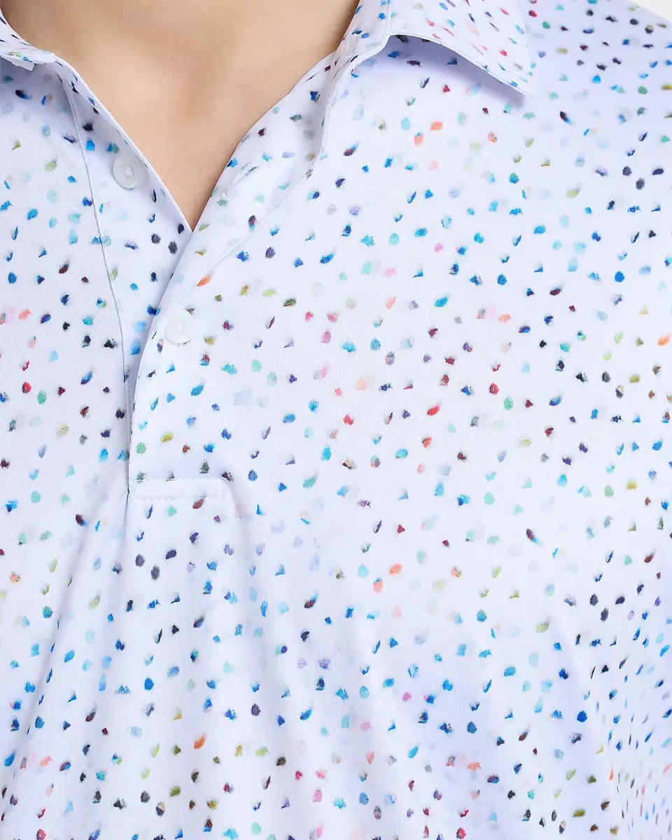 Robert Graham Men's Baybridge Dot-Print Polo Shirt | Thumbnail 7 Robert Graham Men's Baybridge Dot-Print Polo Shirt | Thumbnail 7