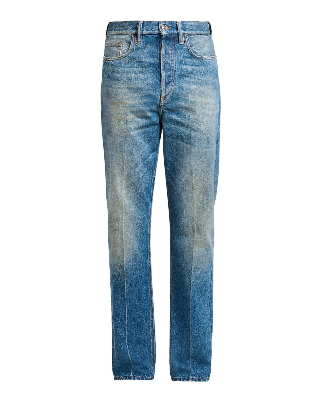 Straight-Leg Stone-Washed Jeans Straight-Leg Stone-Washed Jeans