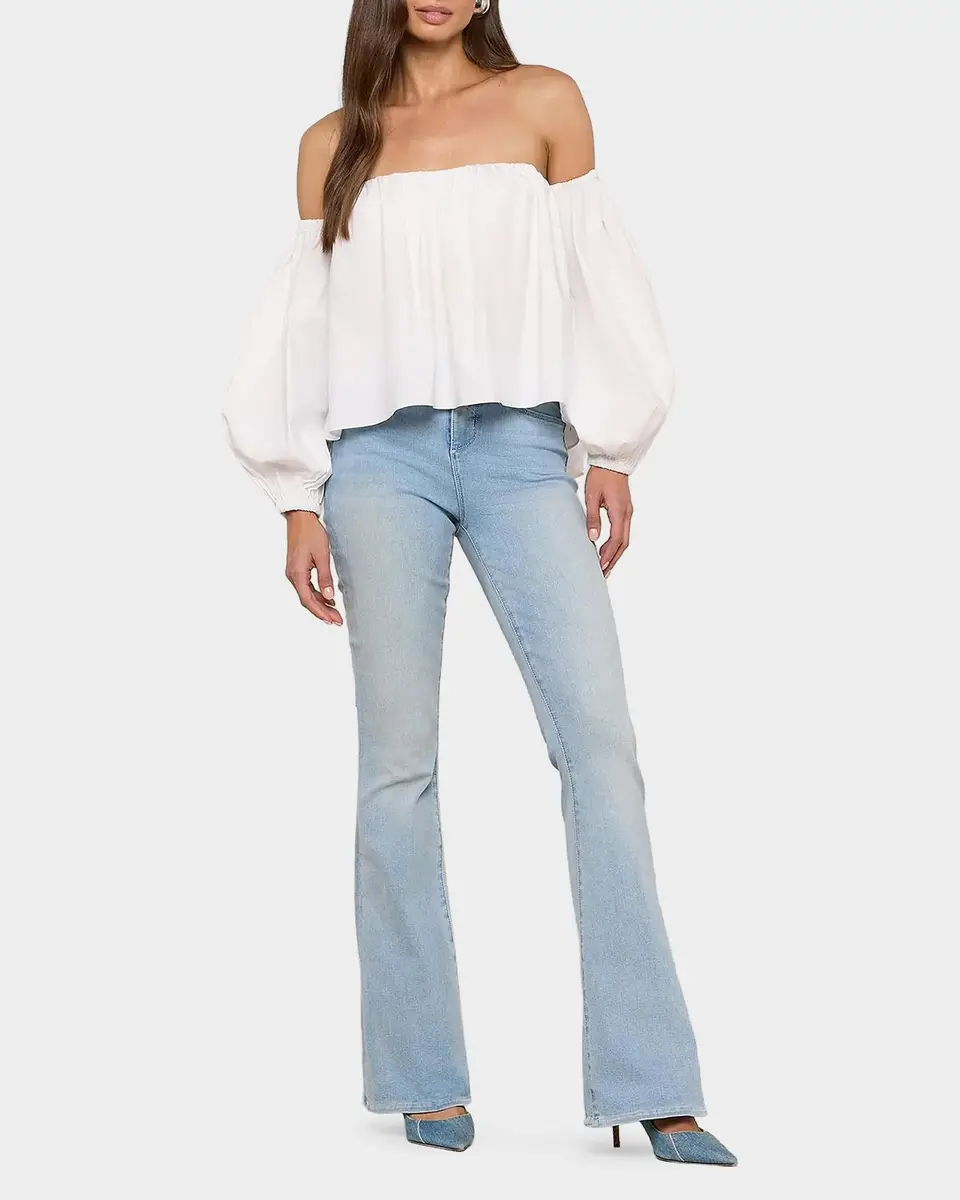 L'Agence Sarai Cotton-Blend Off-The-Shoulder Top | Thumbnail 2 L'Agence Sarai Cotton-Blend Off-The-Shoulder Top | Thumbnail 2