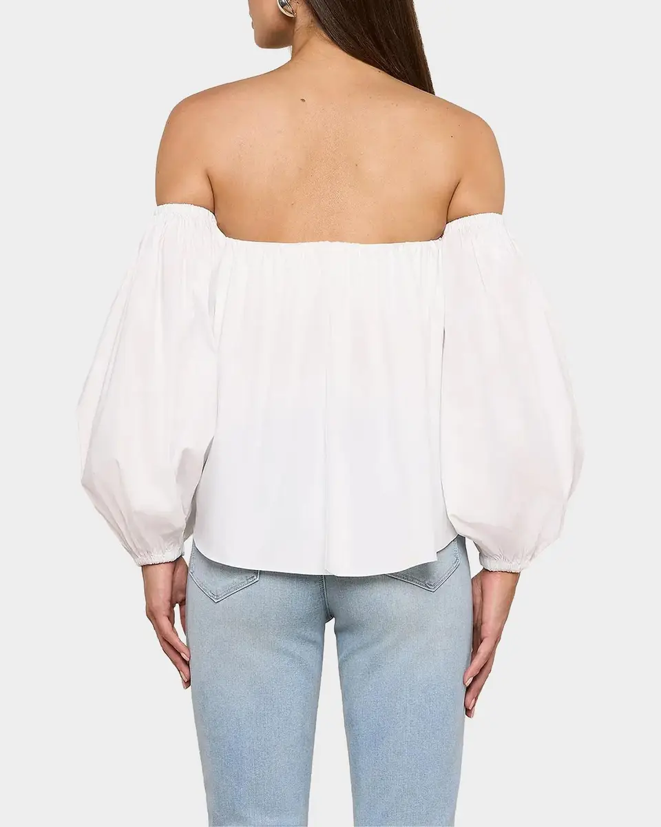 L'Agence Sarai Cotton-Blend Off-The-Shoulder Top | Thumbnail 3 L'Agence Sarai Cotton-Blend Off-The-Shoulder Top | Thumbnail 3