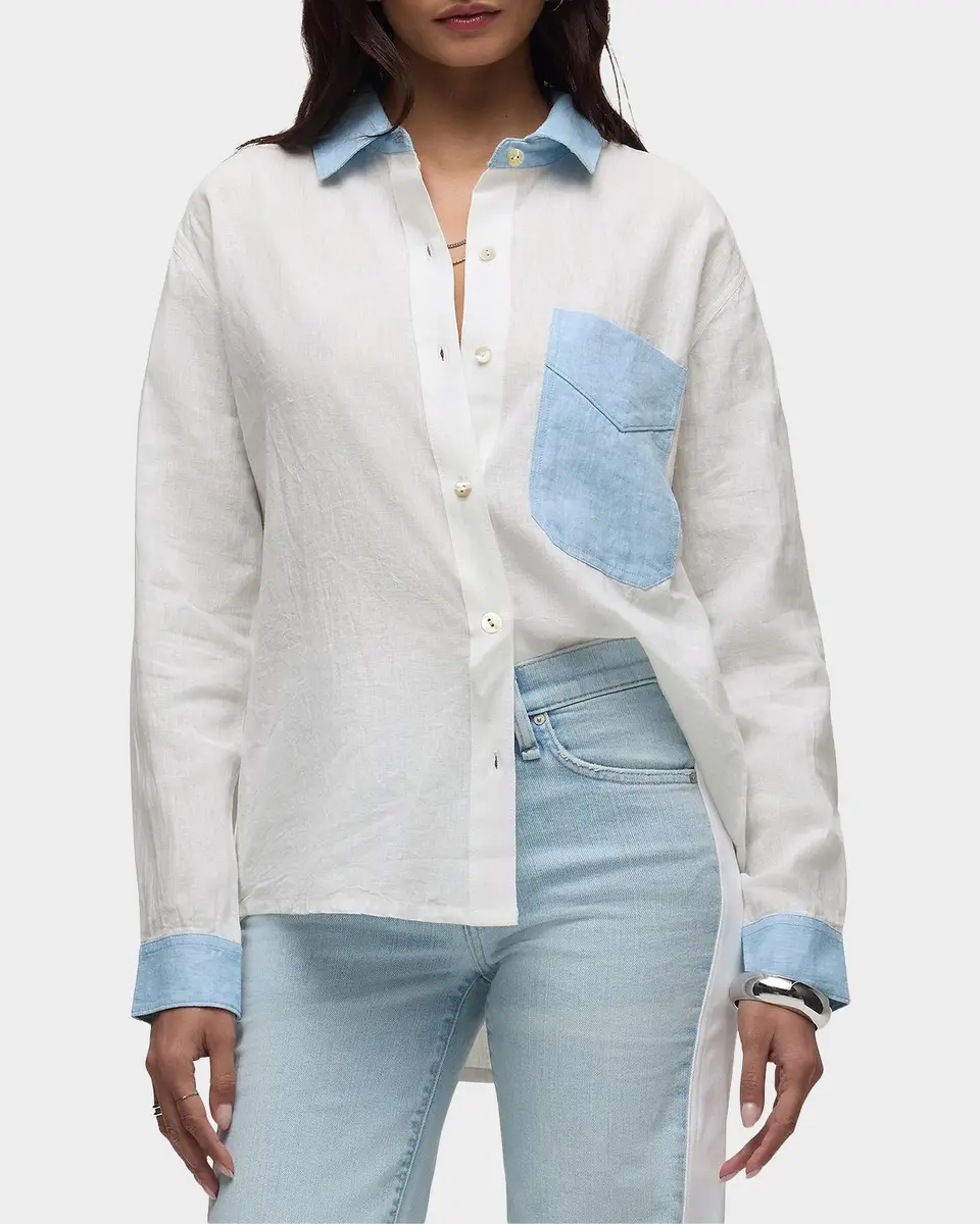 Hudson Oversized Linen Button-Front Shirt | Thumbnail 4 Hudson Oversized Linen Button-Front Shirt | Thumbnail 4