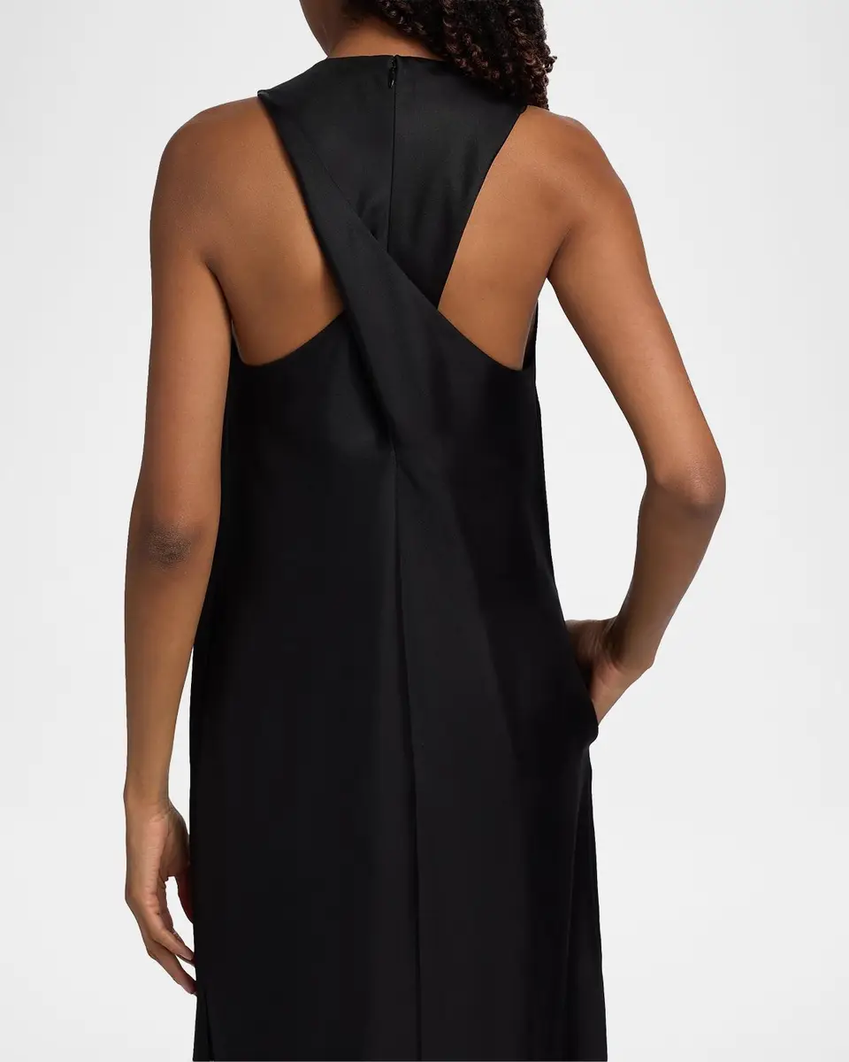 Loulou de Saison Paloma Twist Back Silk Midi-Slipdress | Thumbnail 5 Loulou de Saison Paloma Twist Back Silk Midi-Slipdress | Thumbnail 5