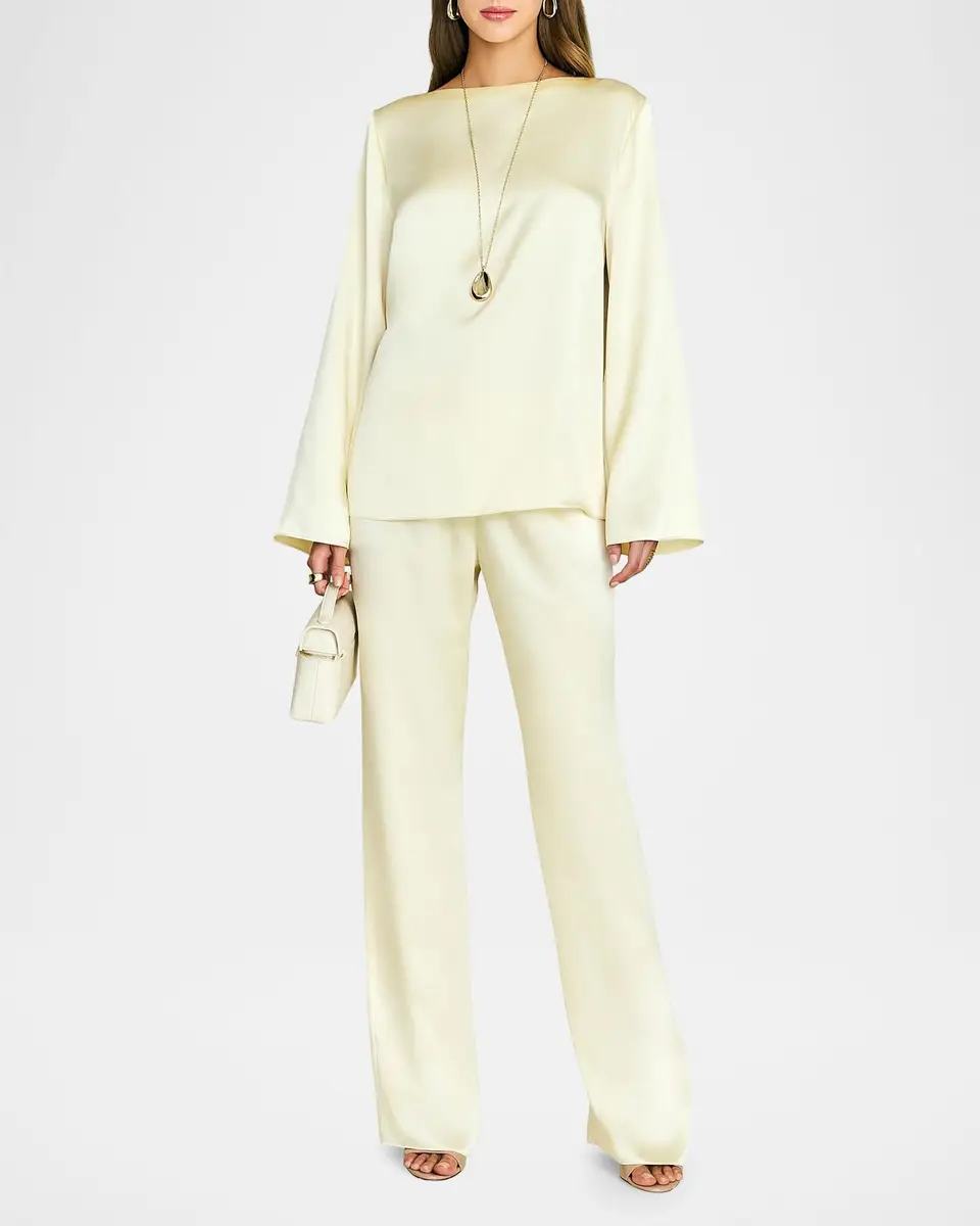 SEROYA Blaine Satin Blouse | Thumbnail 2 SEROYA Blaine Satin Blouse | Thumbnail 2