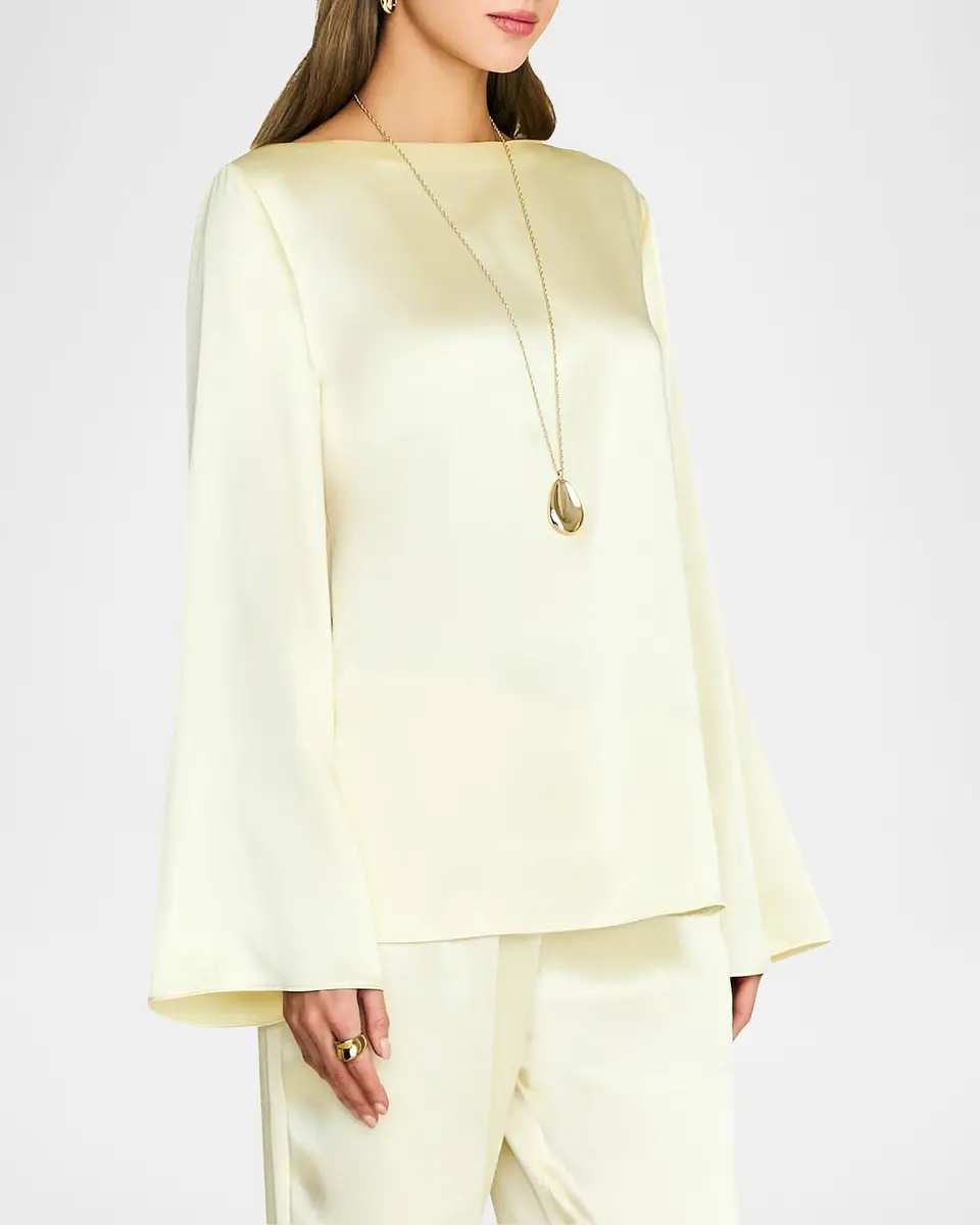 SEROYA Blaine Satin Blouse | Thumbnail 6 SEROYA Blaine Satin Blouse | Thumbnail 6