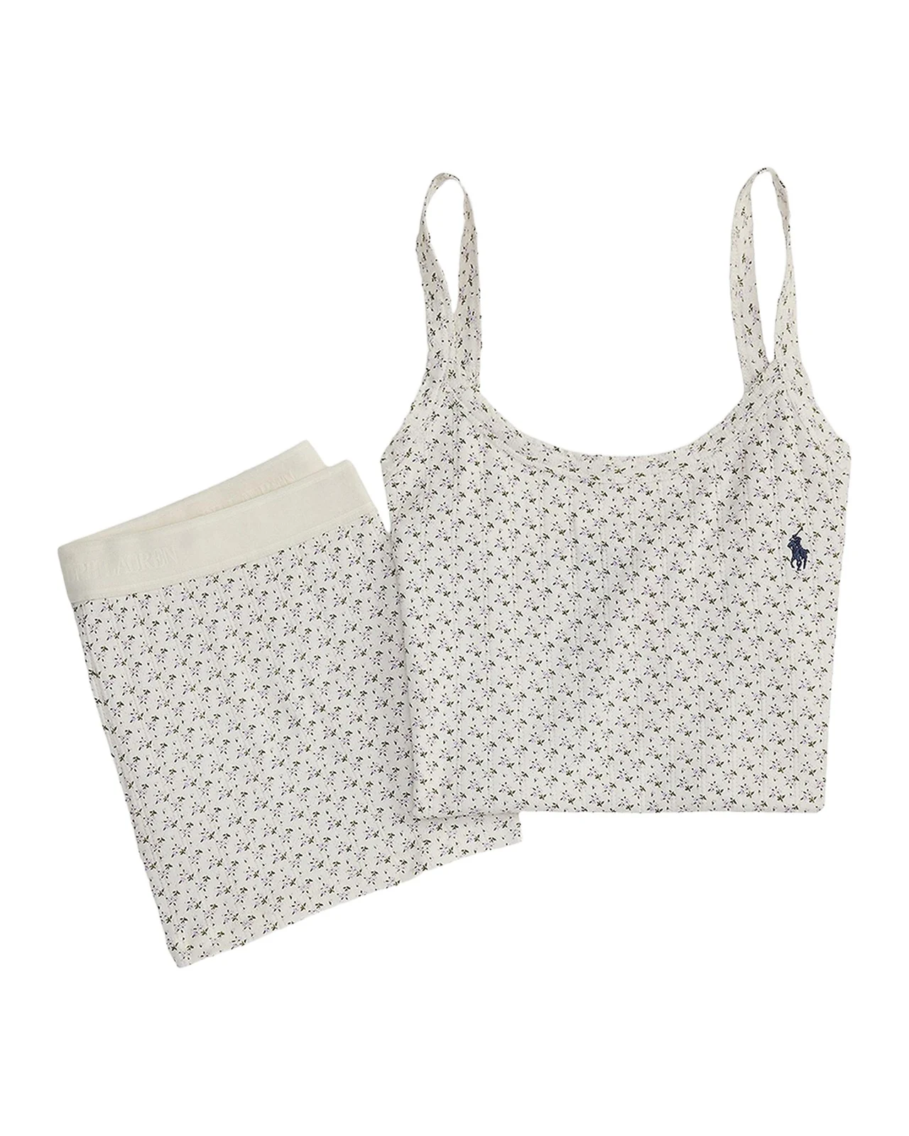 Polo Pointelle Tank Boxer Pajamas