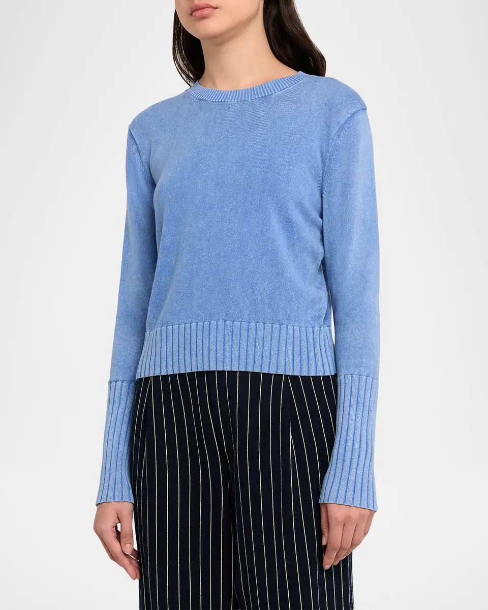 Guest In Residence Sunwash Shrunken Crewneck Sweater | Thumbnail 4 Guest In Residence Sunwash Shrunken Crewneck Sweater | Thumbnail 4