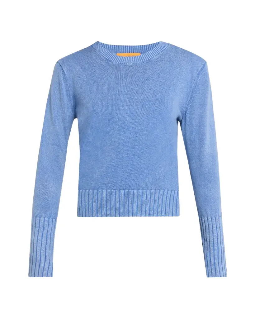 Guest In Residence Sunwash Shrunken Crewneck Sweater | Image 1 Guest In Residence Sunwash Shrunken Crewneck Sweater | Image 1