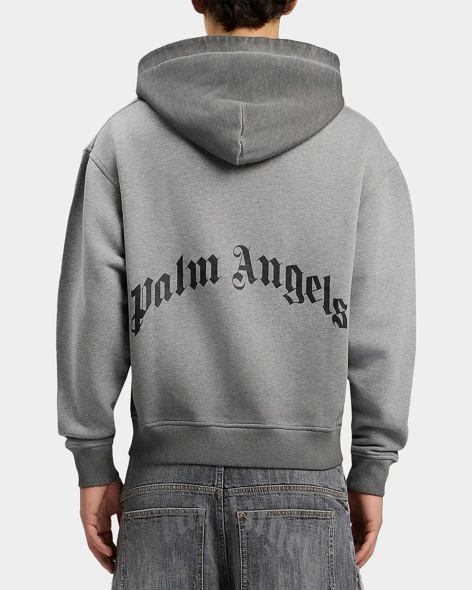 Palm Angels Men's Skull-Print Logo Zip-Front Hoodie | Thumbnail 5 Palm Angels Men's Skull-Print Logo Zip-Front Hoodie | Thumbnail 5