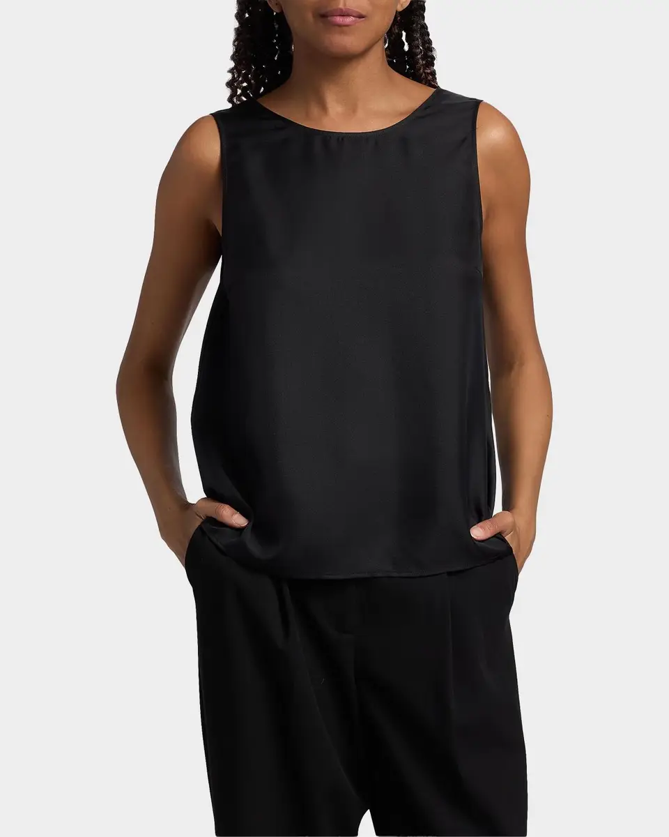 Loulou de Saison Gema Draped Silk Open-Back Top | Thumbnail 4 Loulou de Saison Gema Draped Silk Open-Back Top | Thumbnail 4