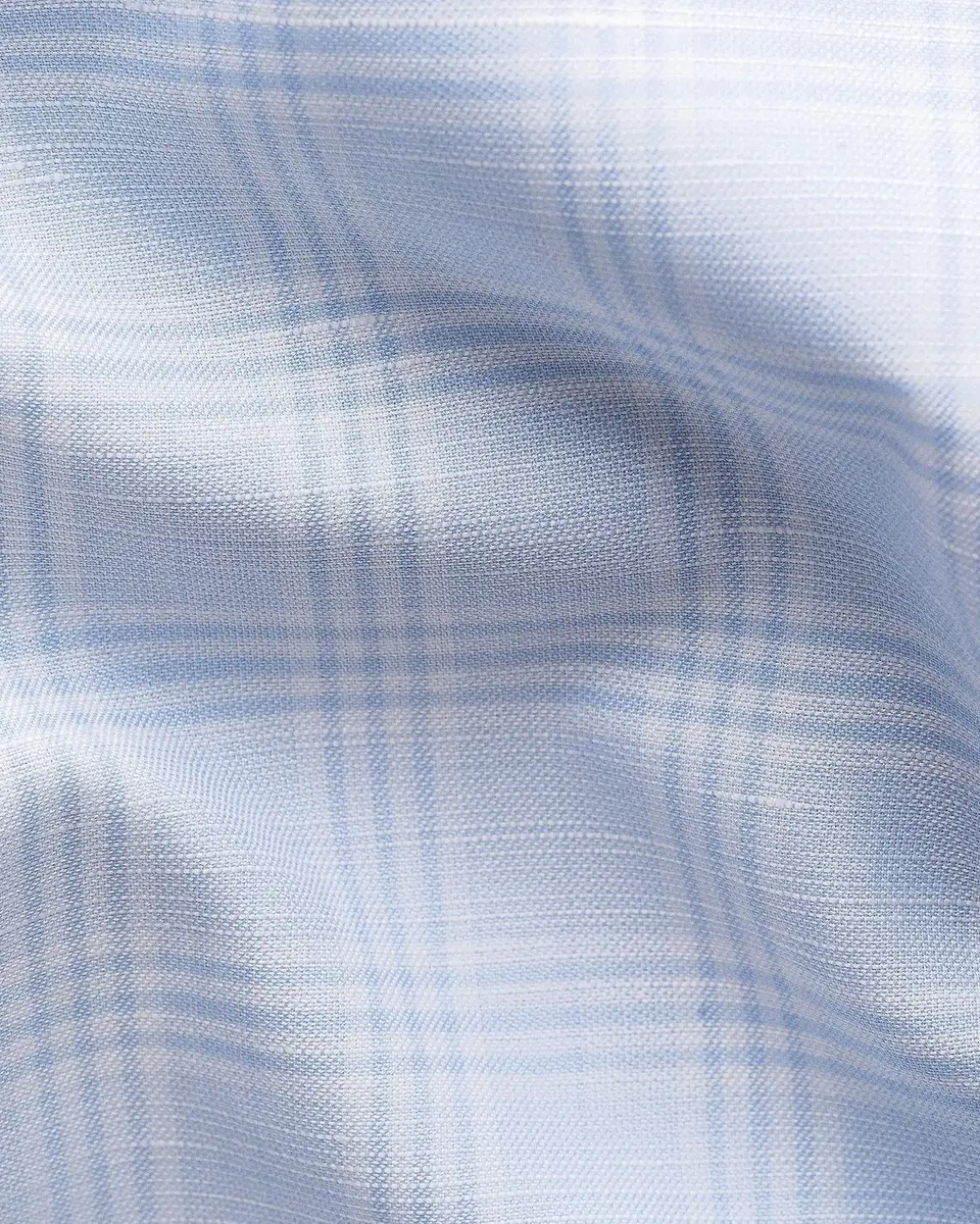 Eton Men's Check Cotton-Linen Slim-Fit Shirt | Thumbnail 6