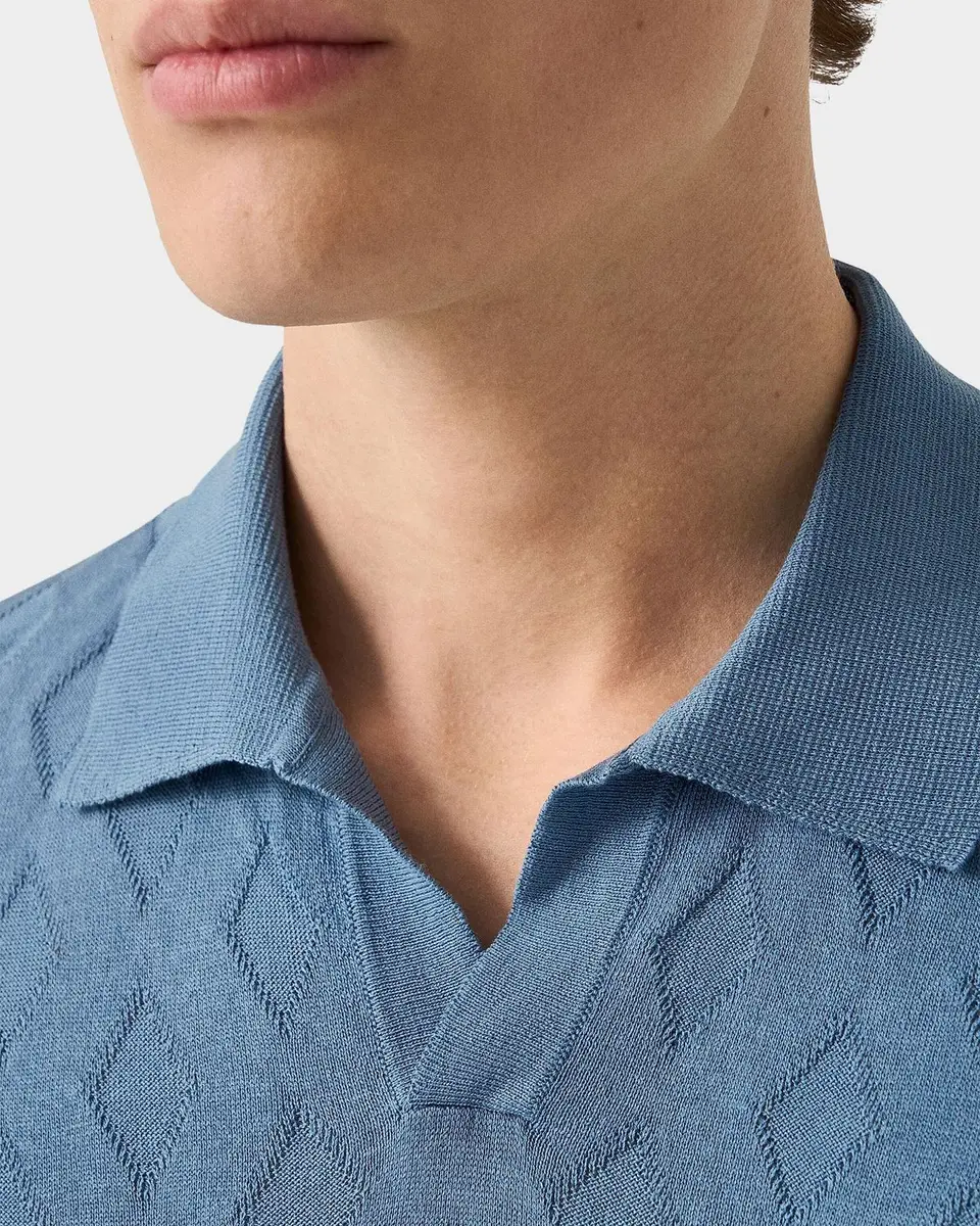Eton Men's Knitted Cotton-Silk Polo Sweater | Thumbnail 4