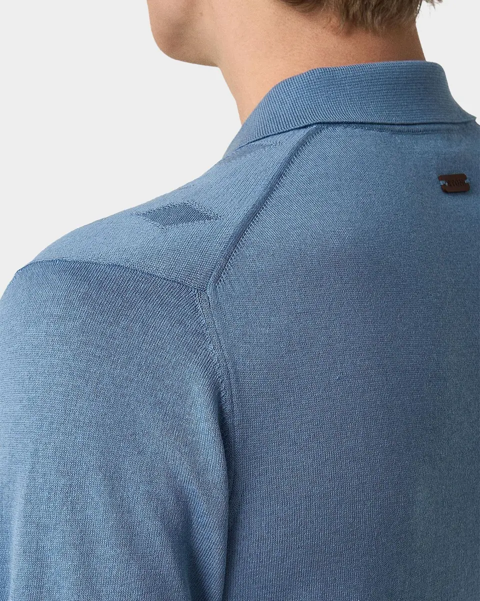 Eton Men's Knitted Cotton-Silk Polo Sweater | Thumbnail 6