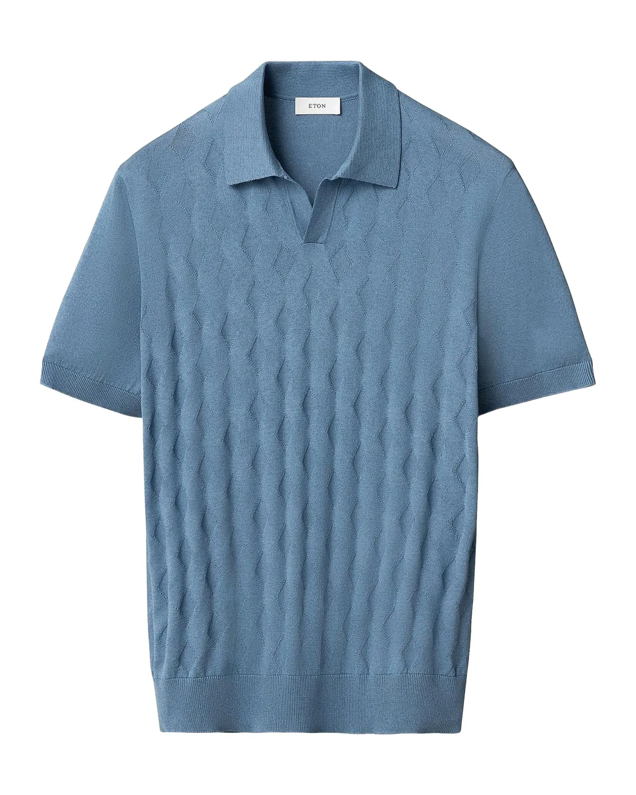 Men's Knitted Cotton-Silk Polo Sweater Men's Knitted Cotton-Silk Polo Sweater