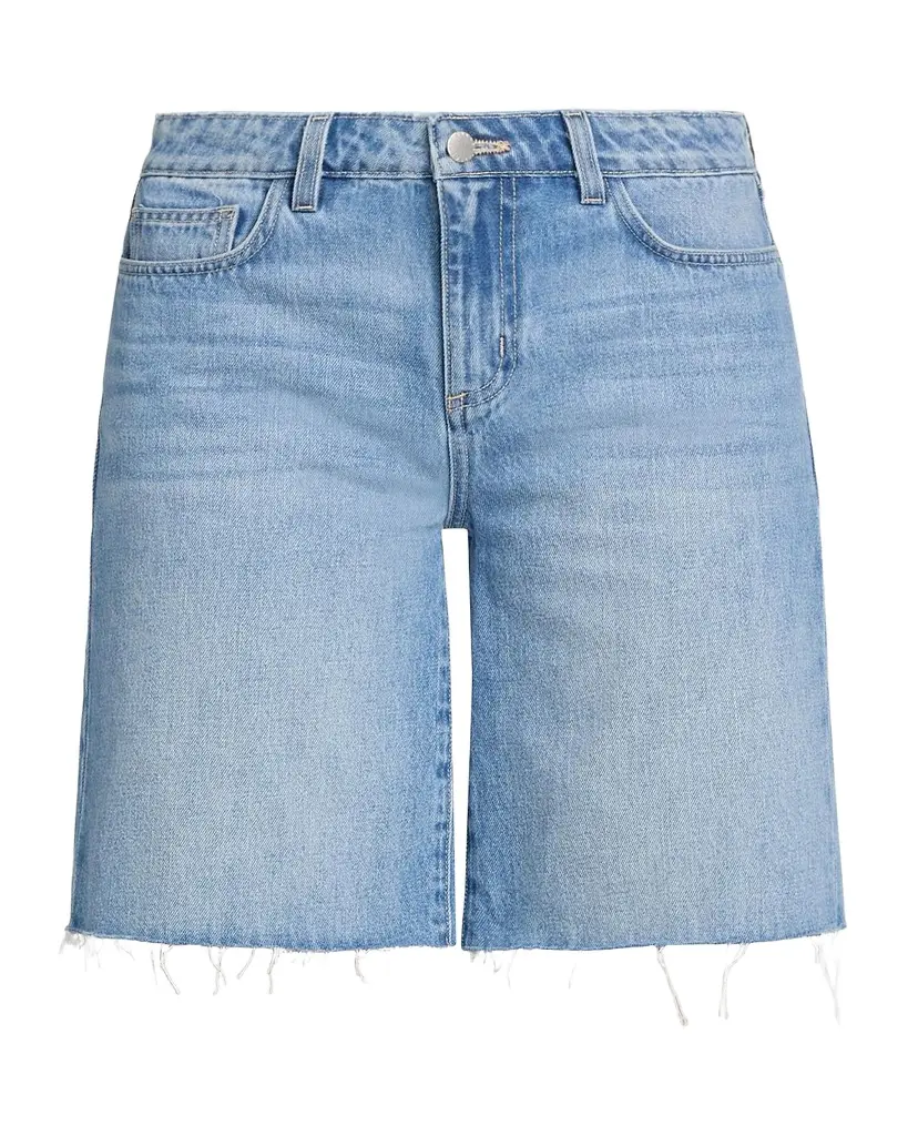 L'Agence River Denim Bermuda Shorts | Image 1 L'Agence River Denim Bermuda Shorts | Image 1