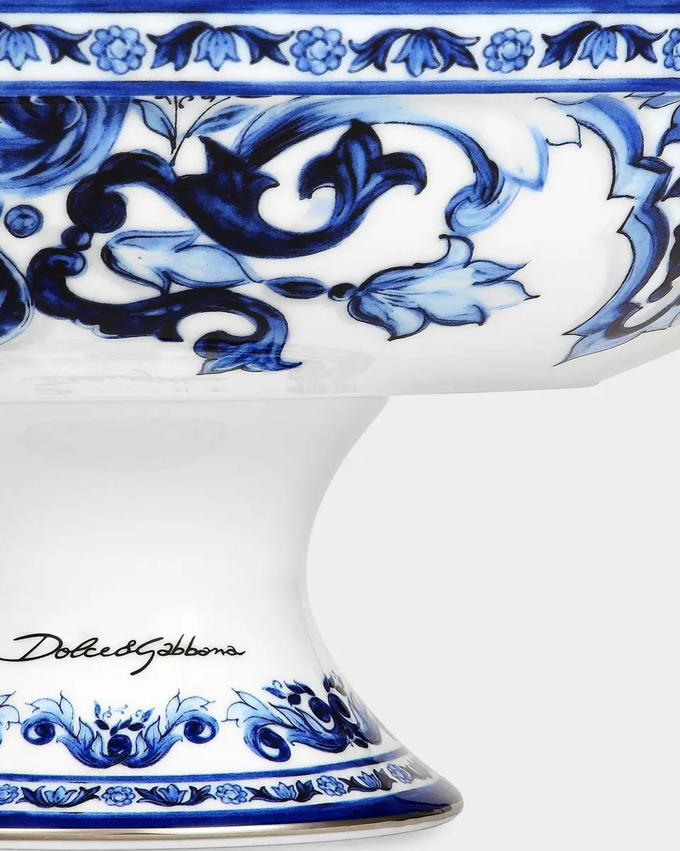 Dolce & Gabbana Blu Mediterraneo Footed Fruit Bowl | Thumbnail 3 Dolce & Gabbana Blu Mediterraneo Footed Fruit Bowl | Thumbnail 3