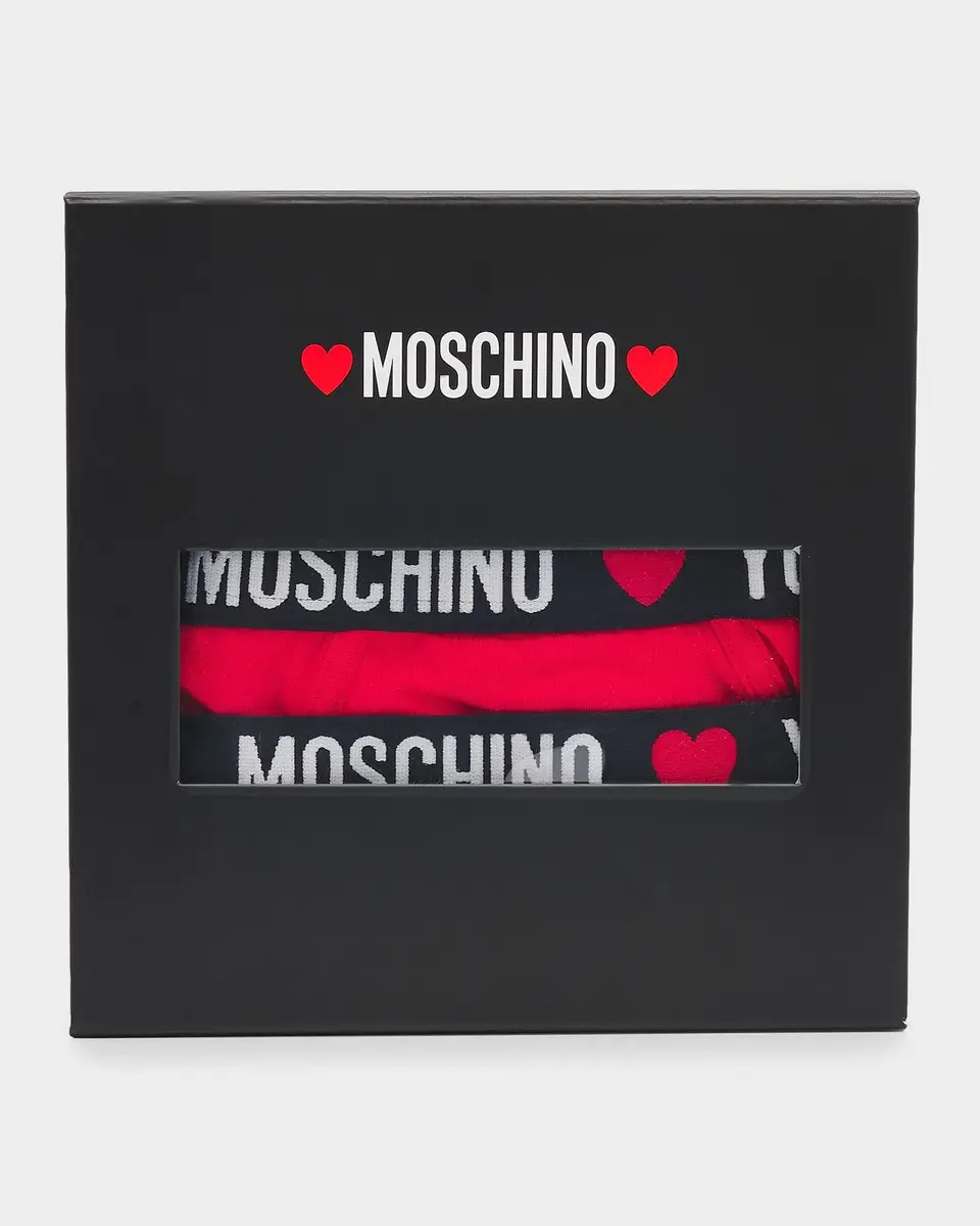 MOSCHINO Men's My Valentine Stretch-Jersey Variety Brief 3-Pack | Thumbnail 3 MOSCHINO Men's My Valentine Stretch-Jersey Variety Brief 3-Pack | Thumbnail 3