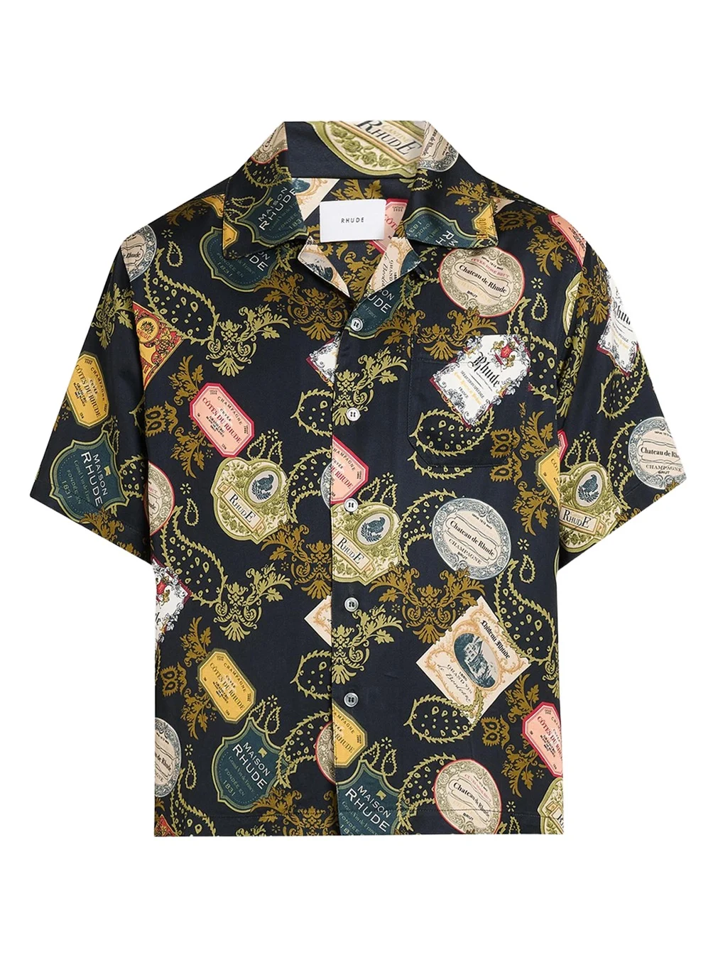 Rhude Men's Vin Bandana-Print Camp Shirt