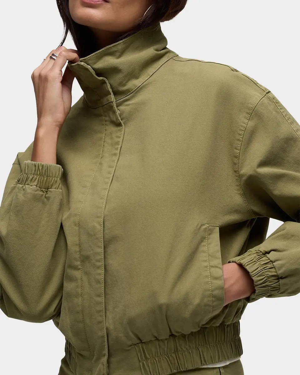 Hudson Sporty Cotton-Blend Crop Bomber Jacket | Thumbnail 5