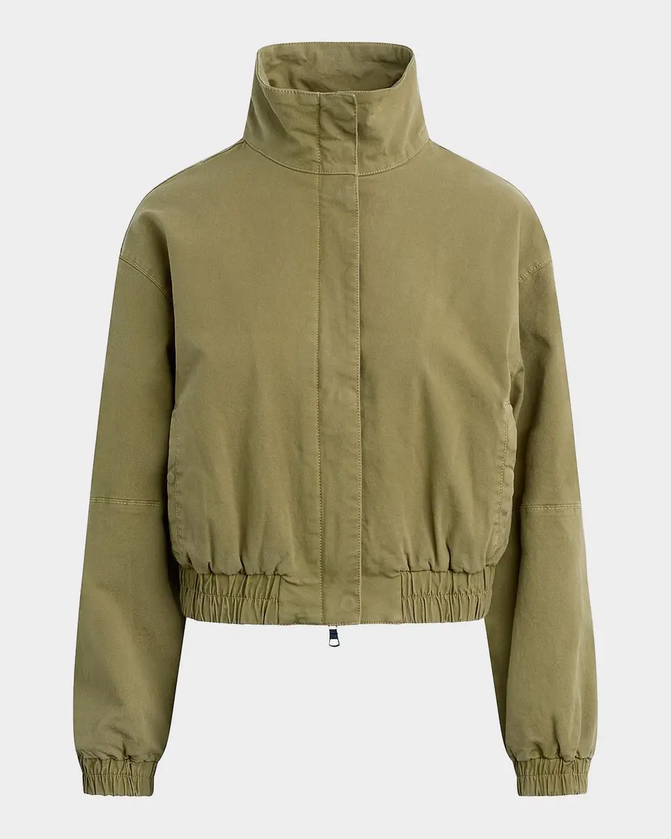 Hudson Sporty Cotton-Blend Crop Bomber Jacket | Thumbnail 6