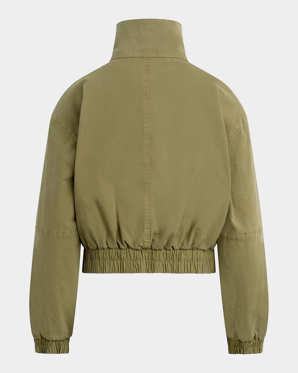 Hudson Sporty Cotton-Blend Crop Bomber Jacket | Thumbnail 8