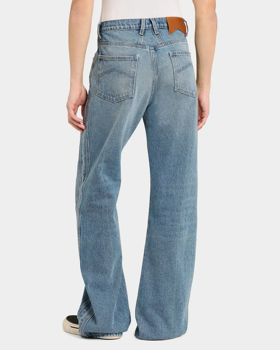 Rhude Men's Pintuck 90s Traxedo Baggy Jeans | Thumbnail 3 Rhude Men's Pintuck 90s Traxedo Baggy Jeans | Thumbnail 3