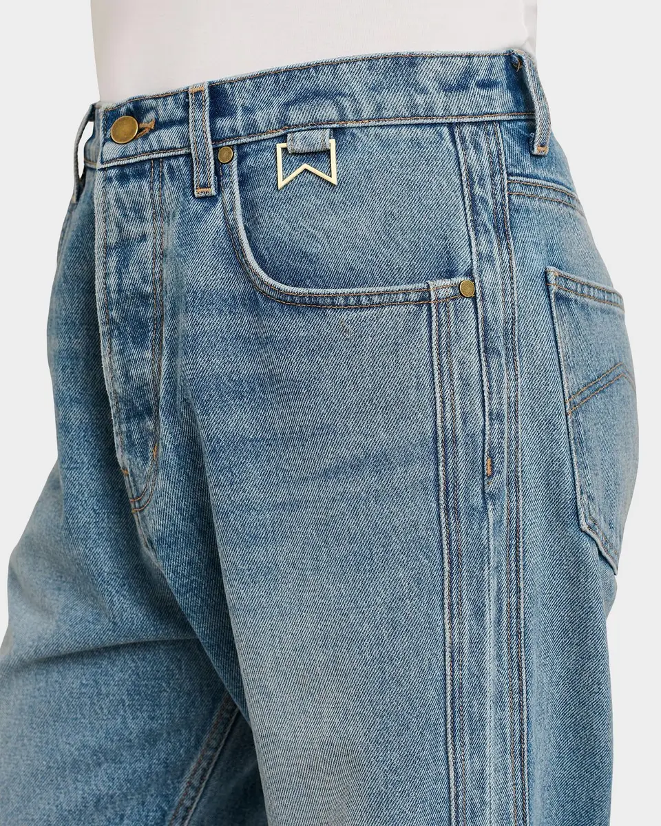 Rhude Men's Pintuck 90s Traxedo Baggy Jeans | Thumbnail 5 Rhude Men's Pintuck 90s Traxedo Baggy Jeans | Thumbnail 5
