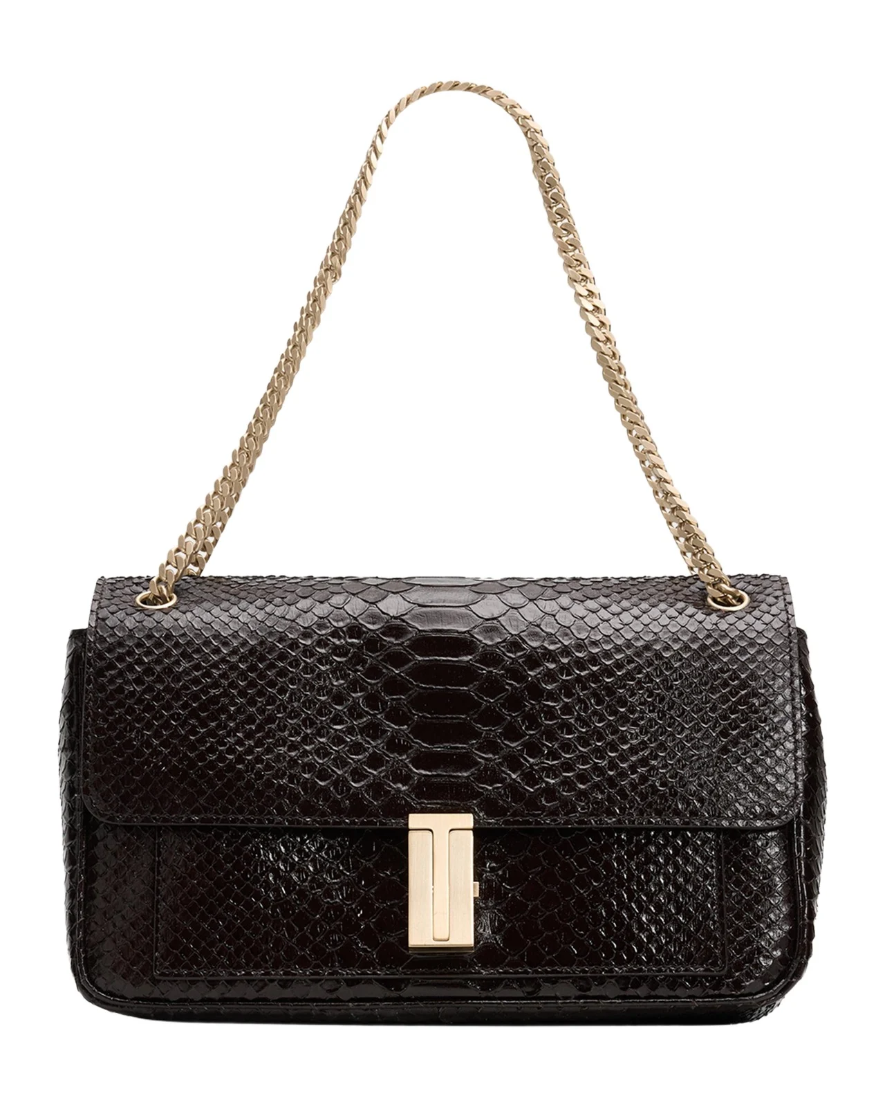 Tom Ford Mia Python-Printed Leather Chain Shoulder Bag