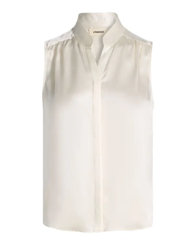 L'AGENCE Phoebe Silk Sleeveless Blouse | Image 1 L'AGENCE Phoebe Silk Sleeveless Blouse | Image 1