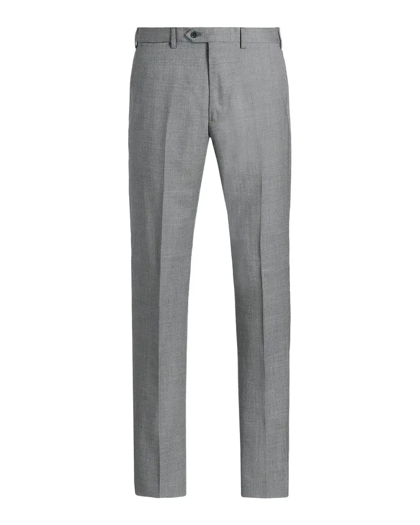 Men's Textured Virgin Wool Trousers Men's Textured Virgin Wool Trousers