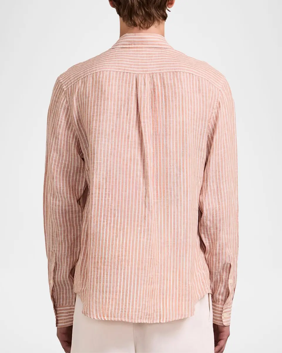 Frescobol Carioca Men's Telles Striped Linen Shirt | Thumbnail 3 Frescobol Carioca Men's Telles Striped Linen Shirt | Thumbnail 3