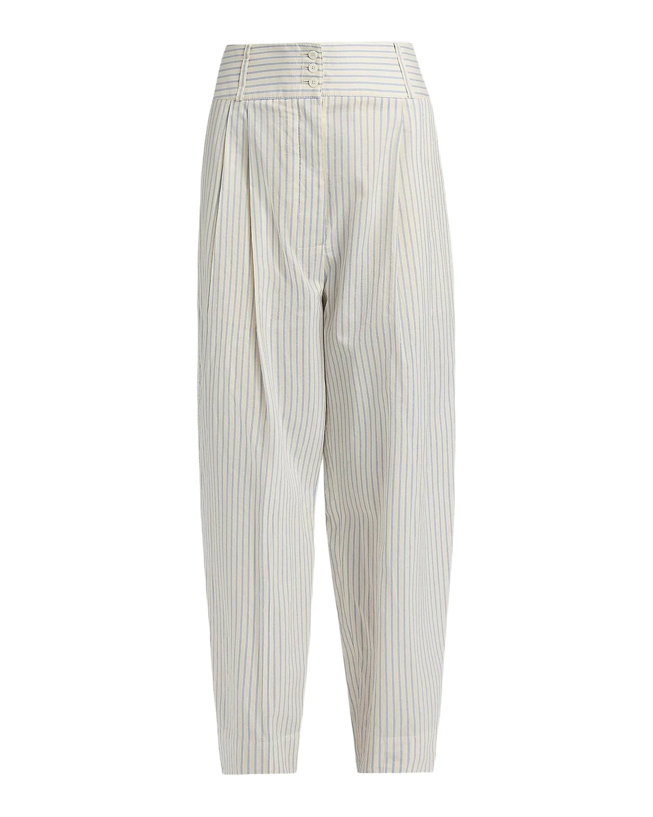 TOTEME Striped Cotton-Silk Balloon Trousers