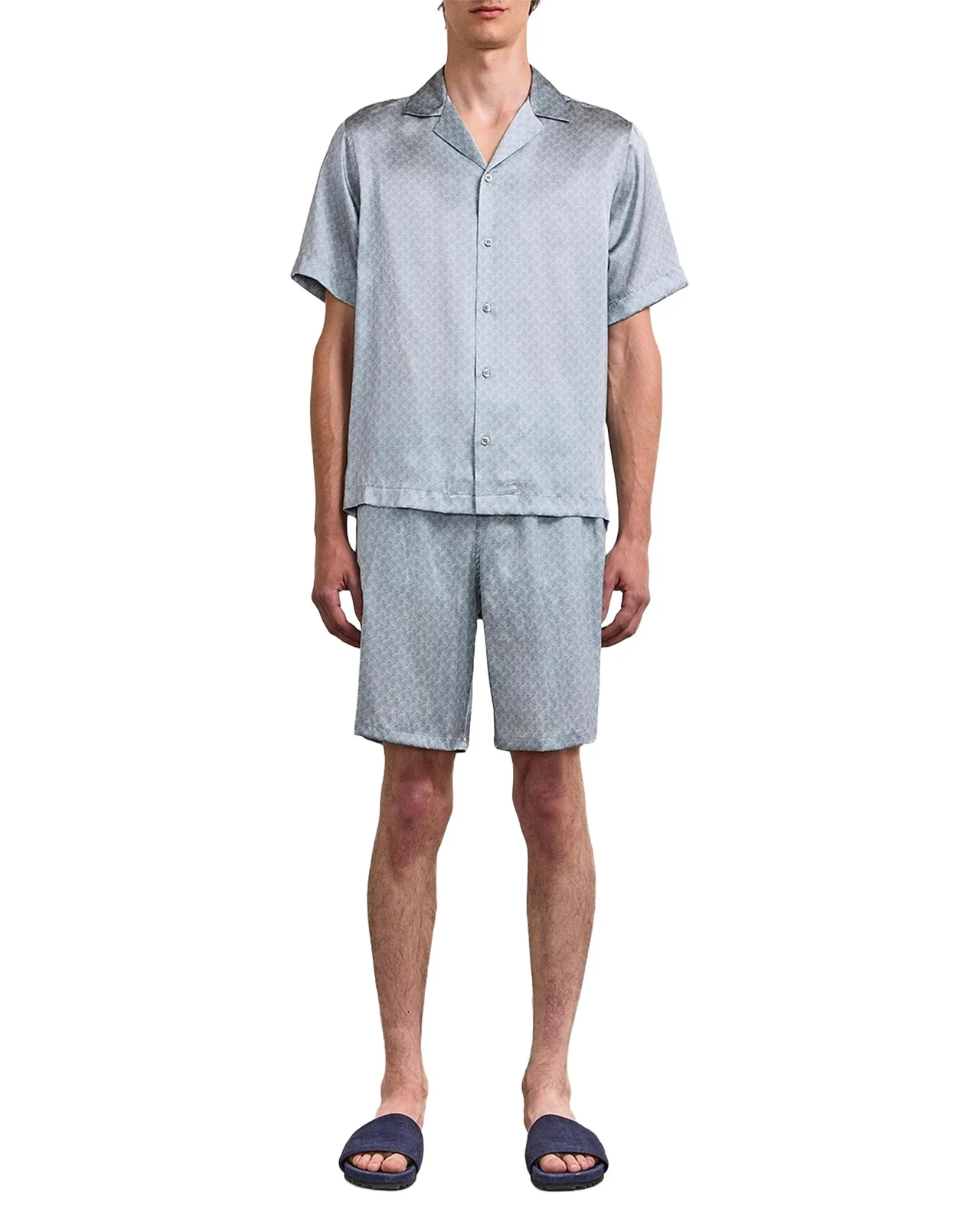 Frescobol Carioca Men's Roberto Printed Silk Camp Shirt