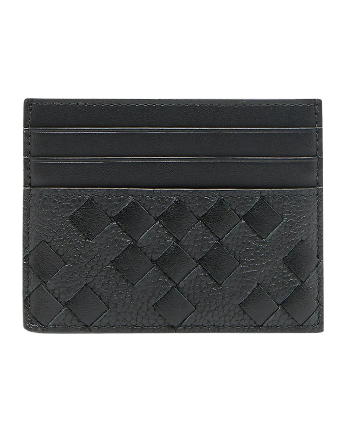 Bottega Veneta Men's Diamonds Dover Intrecciato Leather Card Holder