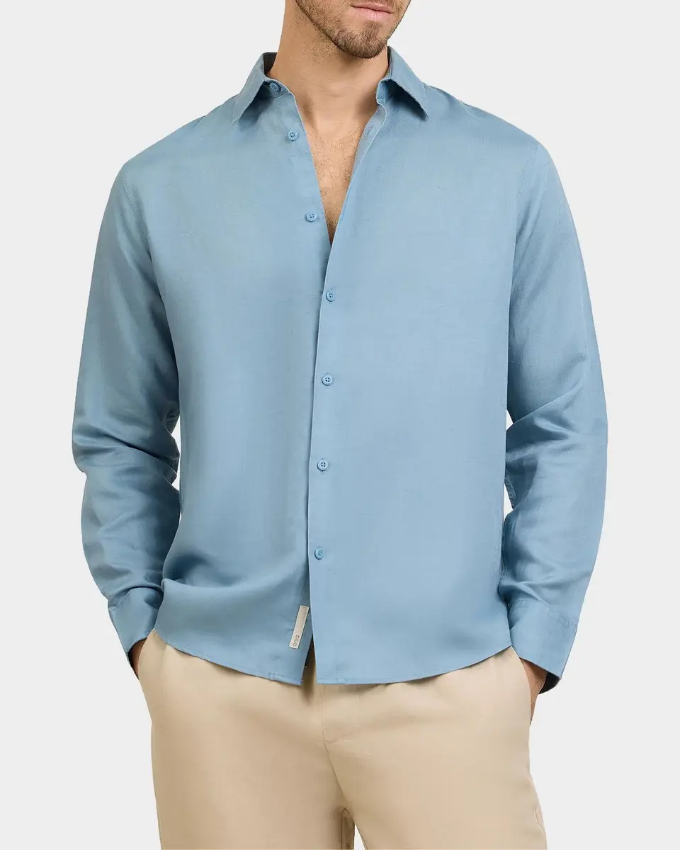 Onia Men's Air Linen-Blend Long-Sleeve Shirt | Thumbnail 2 Onia Men's Air Linen-Blend Long-Sleeve Shirt | Thumbnail 2