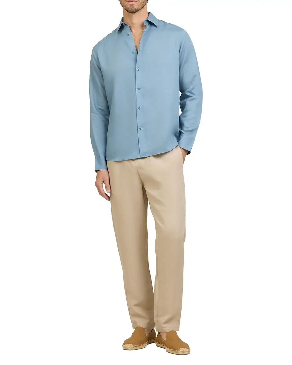 Onia Men's Air Linen-Blend Long-Sleeve Shirt | Thumbnail 3 Onia Men's Air Linen-Blend Long-Sleeve Shirt | Thumbnail 3
