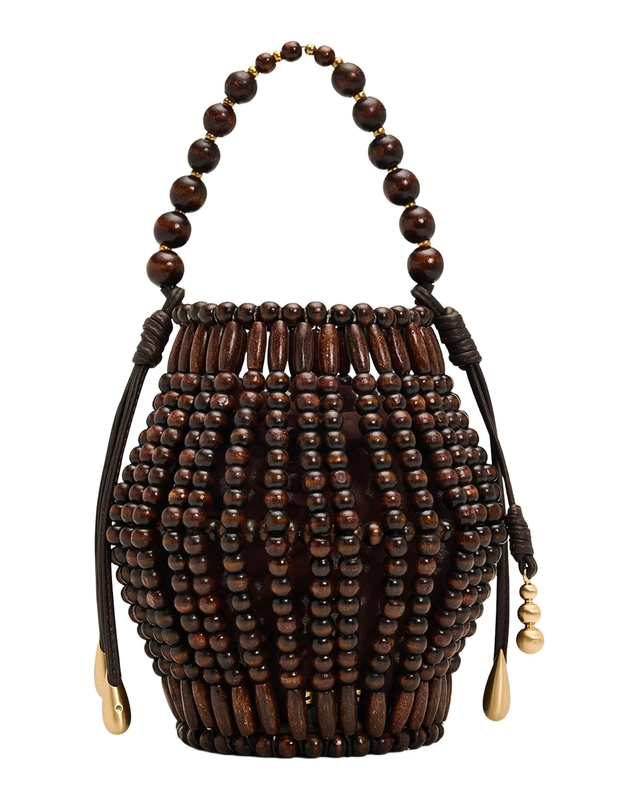 Mercier Beaded Leather Top-Handle Bag