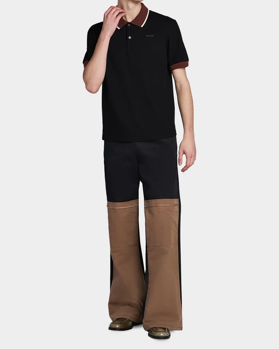 Marni Men's Contrast Trim Technical Gabardine Cargo Pants | Thumbnail 2