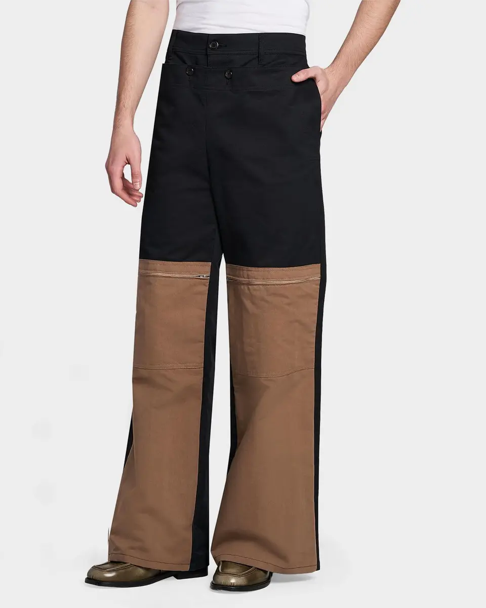 Marni Men's Contrast Trim Technical Gabardine Cargo Pants | Thumbnail 4