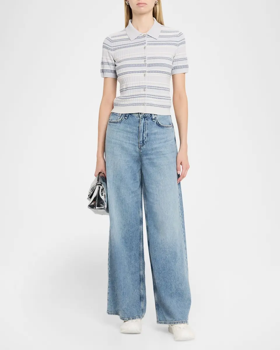 rag & bone Karina Stripe Short-Sleeve Top | Thumbnail 2