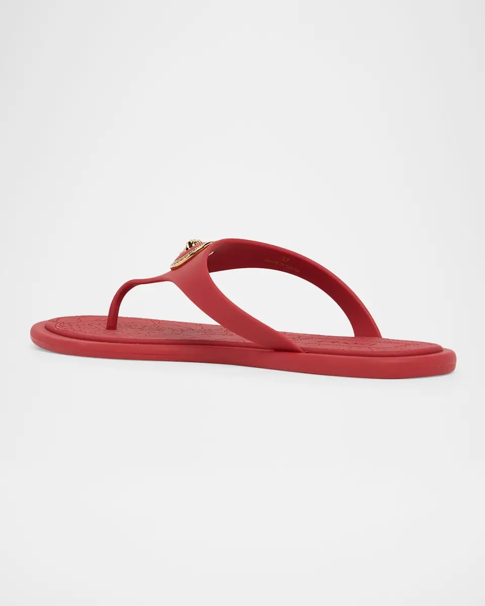 Versace Alia Medusa Rubber Thong Sandals | Thumbnail 4 Versace Alia Medusa Rubber Thong Sandals | Thumbnail 4