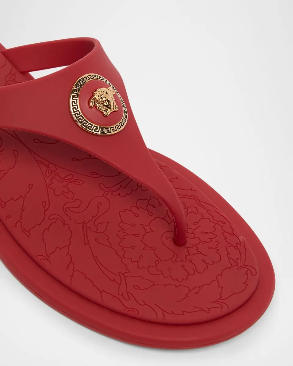 Versace Alia Medusa Rubber Thong Sandals | Thumbnail 5 Versace Alia Medusa Rubber Thong Sandals | Thumbnail 5
