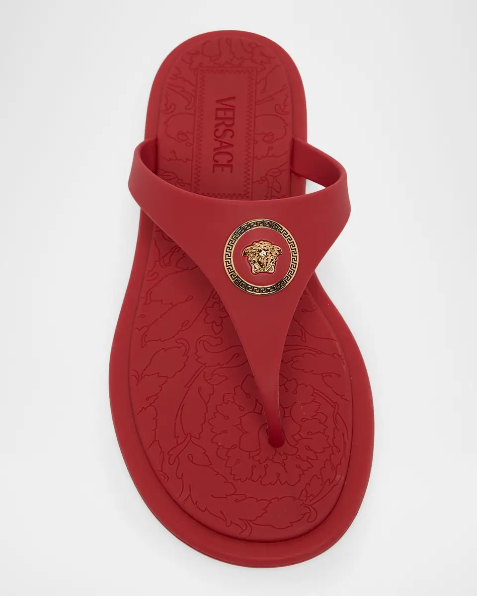 Versace Alia Medusa Rubber Thong Sandals | Thumbnail 6 Versace Alia Medusa Rubber Thong Sandals | Thumbnail 6