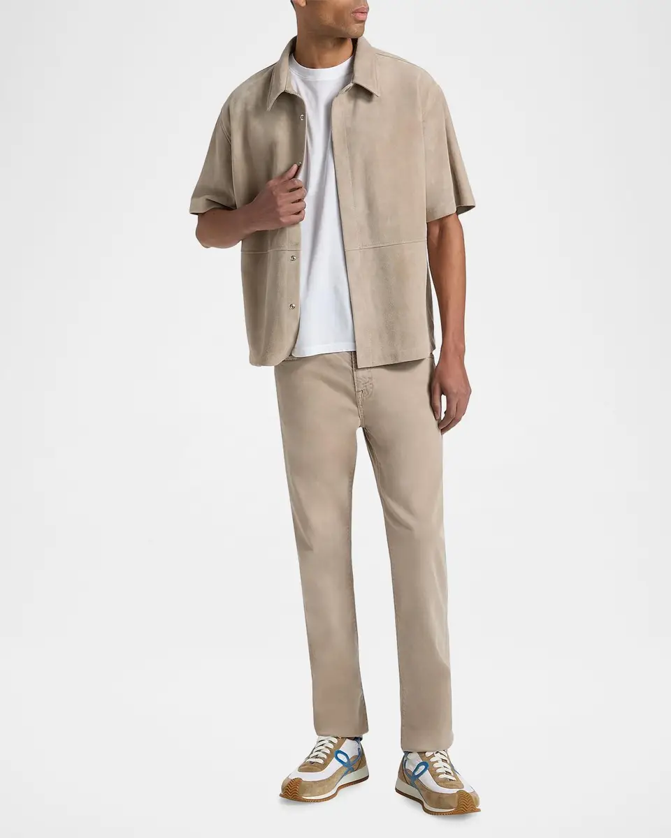 Frame Men's Suede Button-Front Shirt | Thumbnail 2