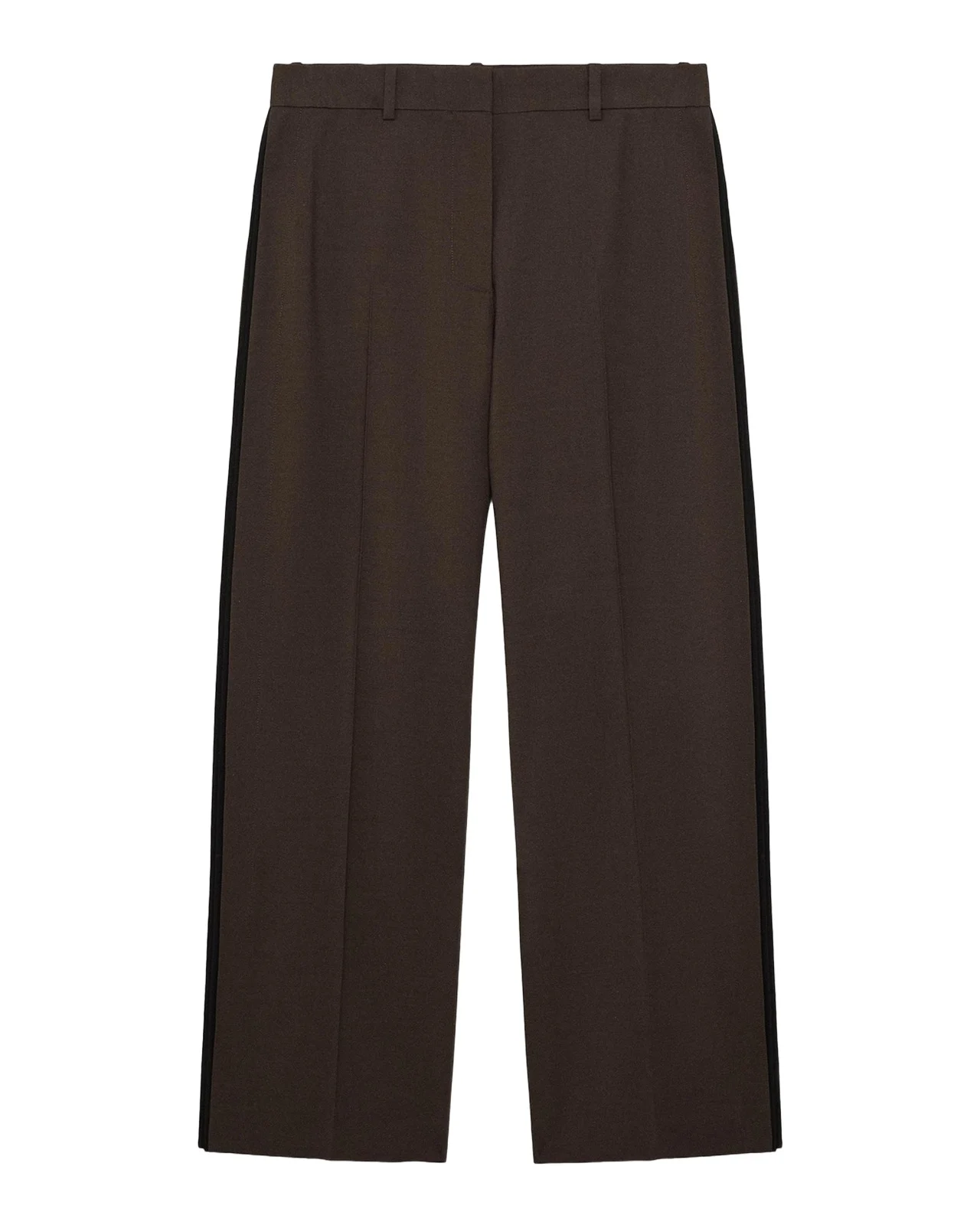 Side-Stripe Straight-Leg Pants
