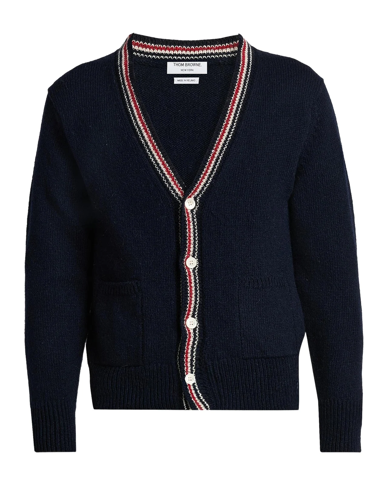Men's Donegal RWB Stripe Wool-Mohair Cardigan