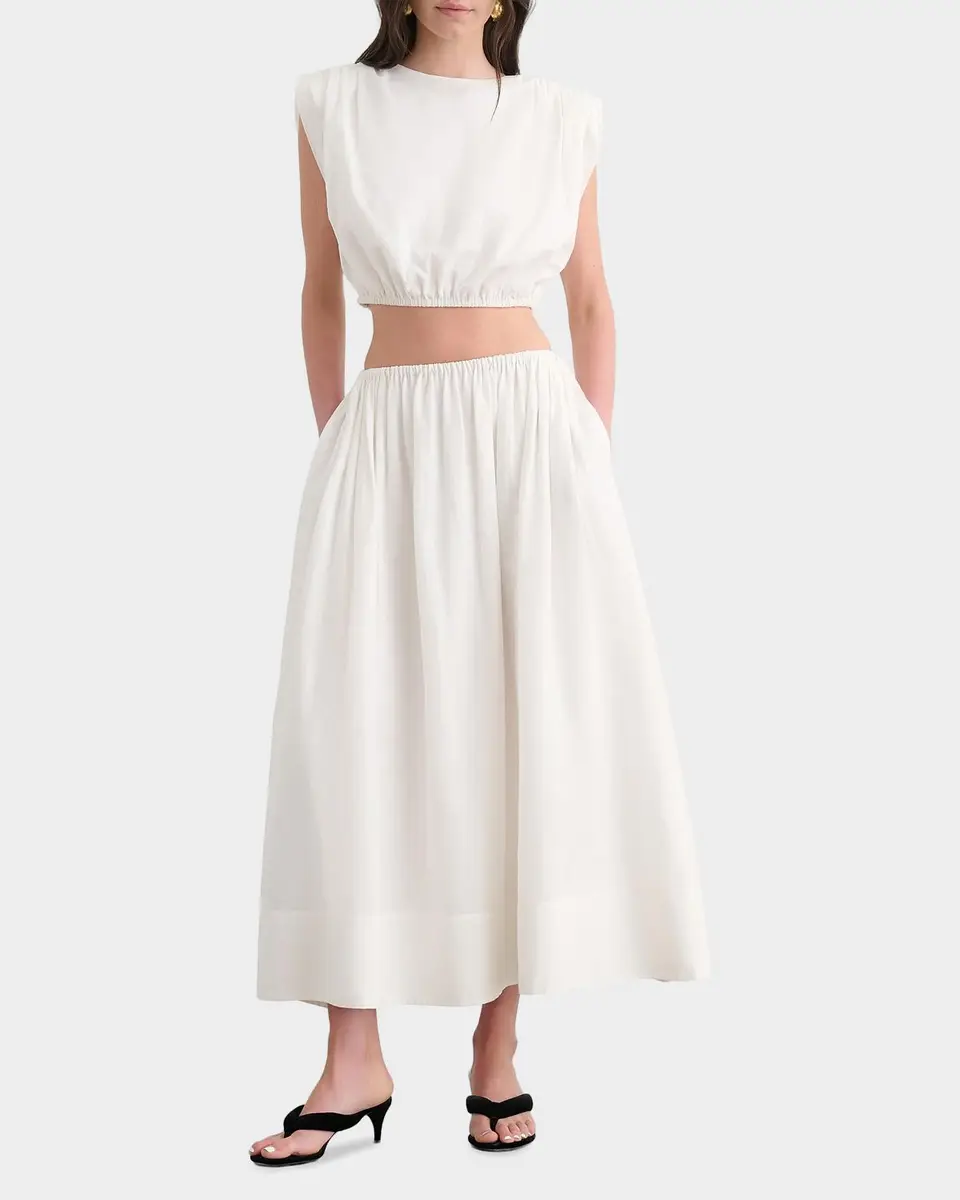 Toccin Sirelle Linen-Cotton Crop Top | Thumbnail 2 Toccin Sirelle Linen-Cotton Crop Top | Thumbnail 2