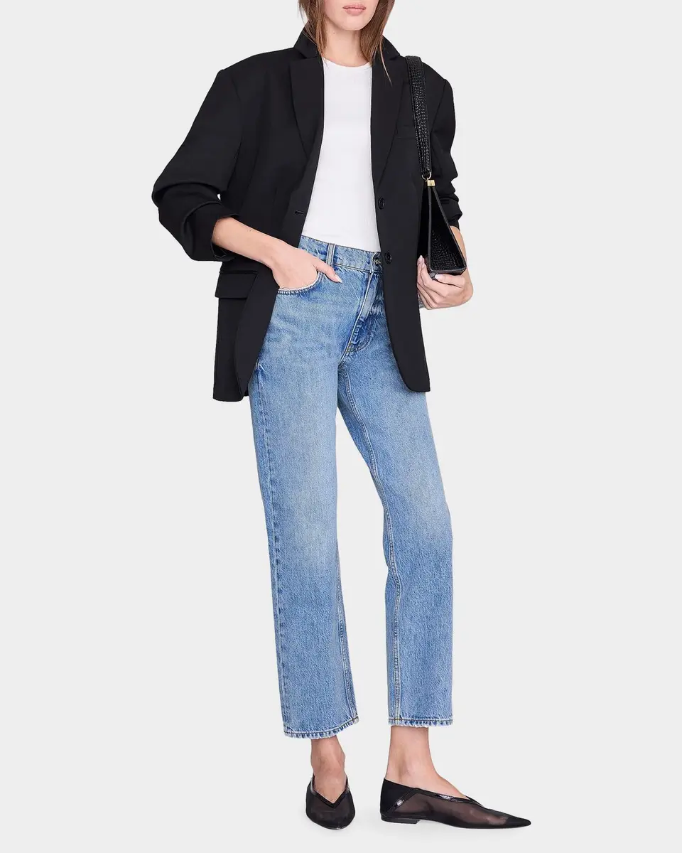 Anine Bing Kate Cotton Straight-Leg Jeans | Thumbnail 2 Anine Bing Kate Cotton Straight-Leg Jeans | Thumbnail 2